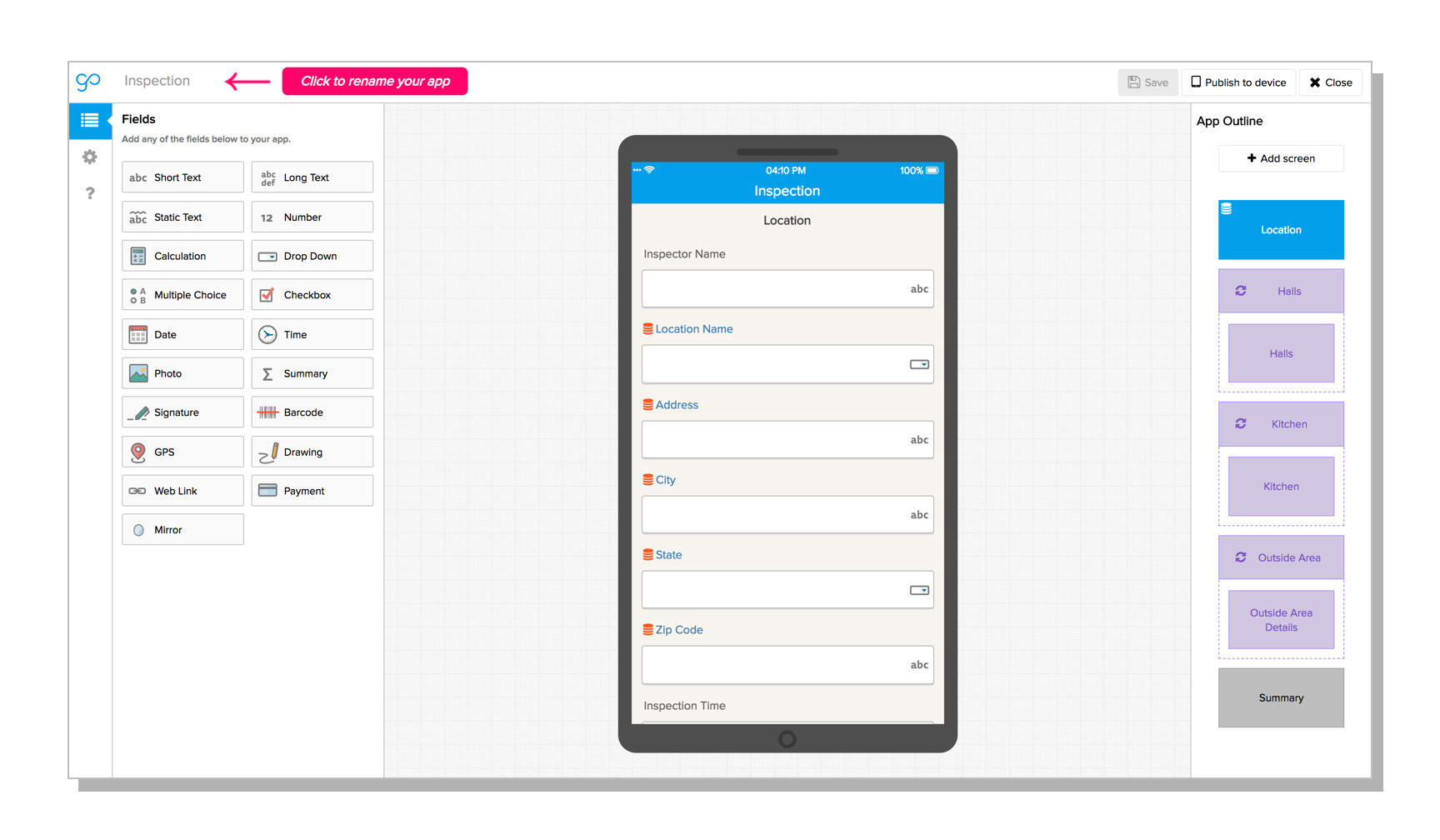 img - gocanvas app builder