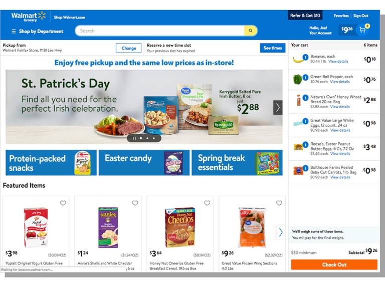 img - Walmart grocery website