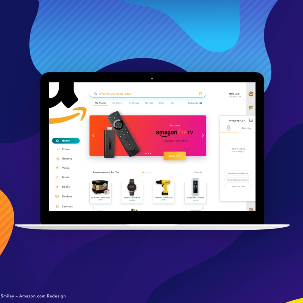 amazon redesigned web experience by Joe Smiley